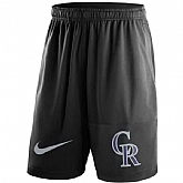 Men's Colorado Rockies Nike Black Dry Fly Shorts FengYun,baseball caps,new era cap wholesale,wholesale hats